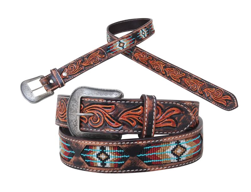 Circle Y Belt Tribal Inlay 2010-BT