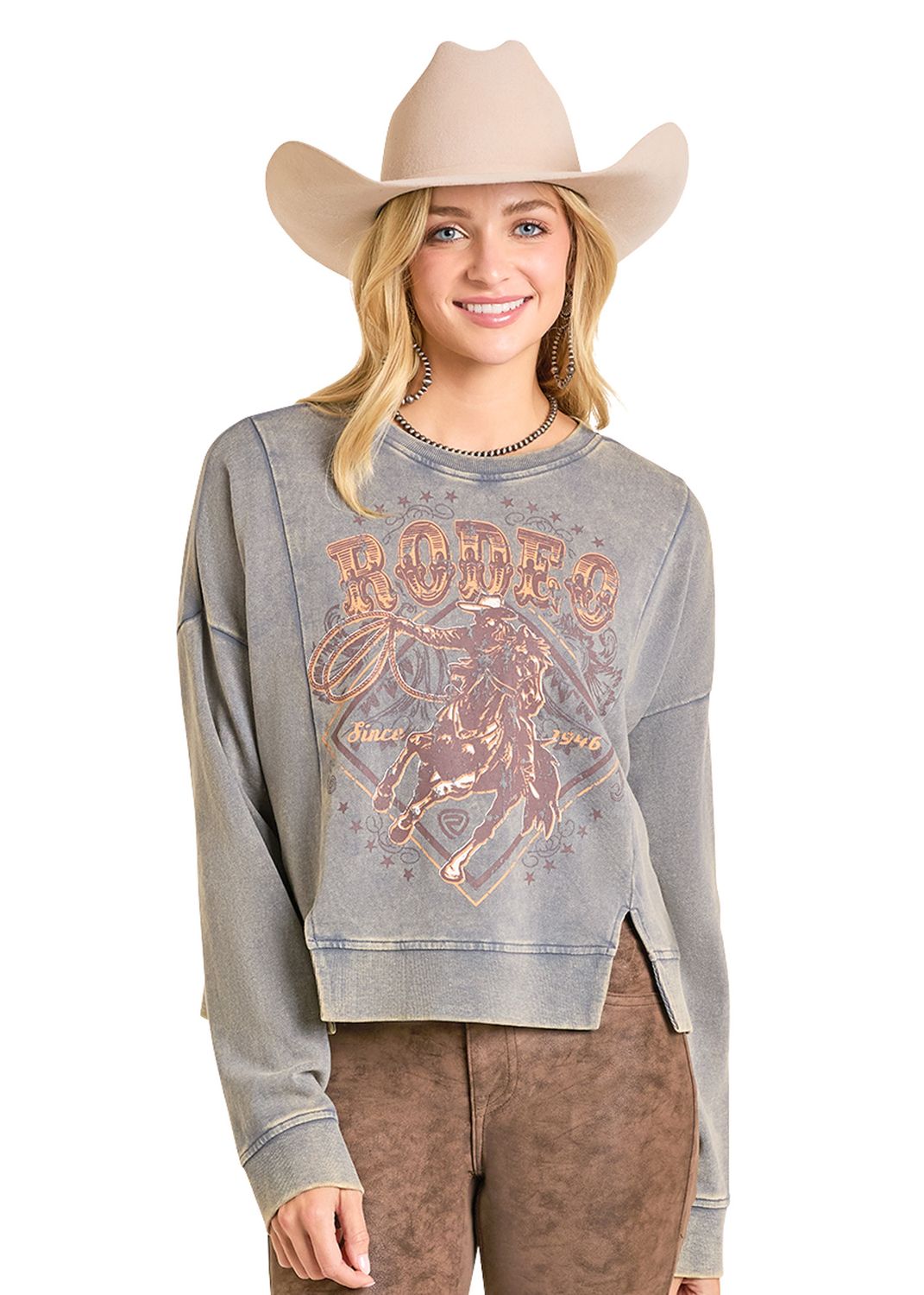 Rock & Roll Graphic Pullover With Vents BW91T07317, XS-5X: XS