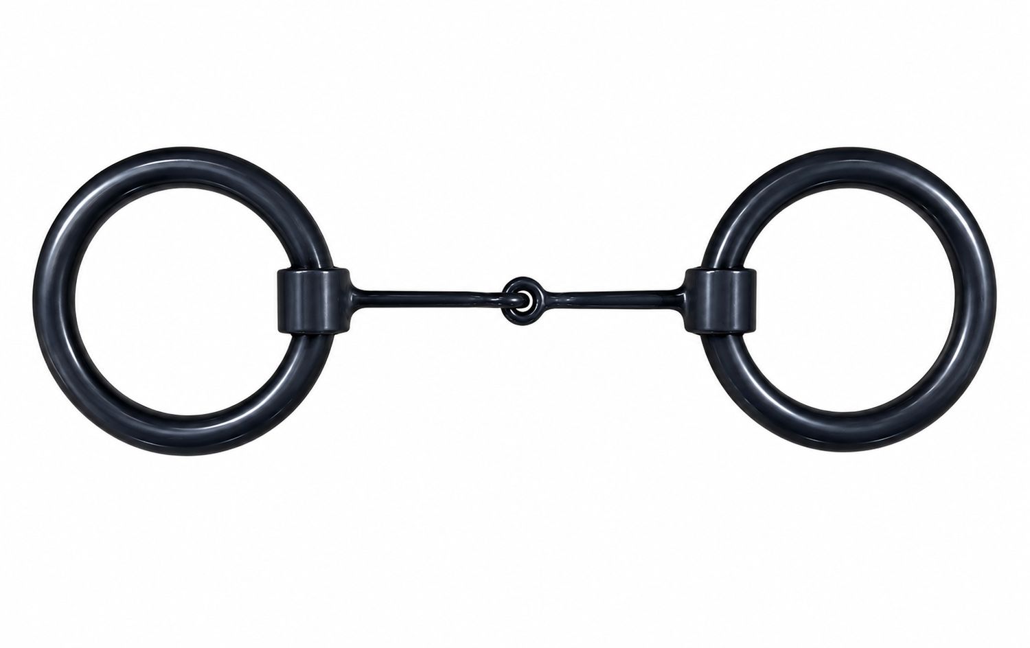 AHE Black Steel Ring Bit 5 Inch Snaffle Mouth 263-118