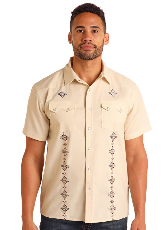 Rock & Roll Mens Short Sleeve Snap