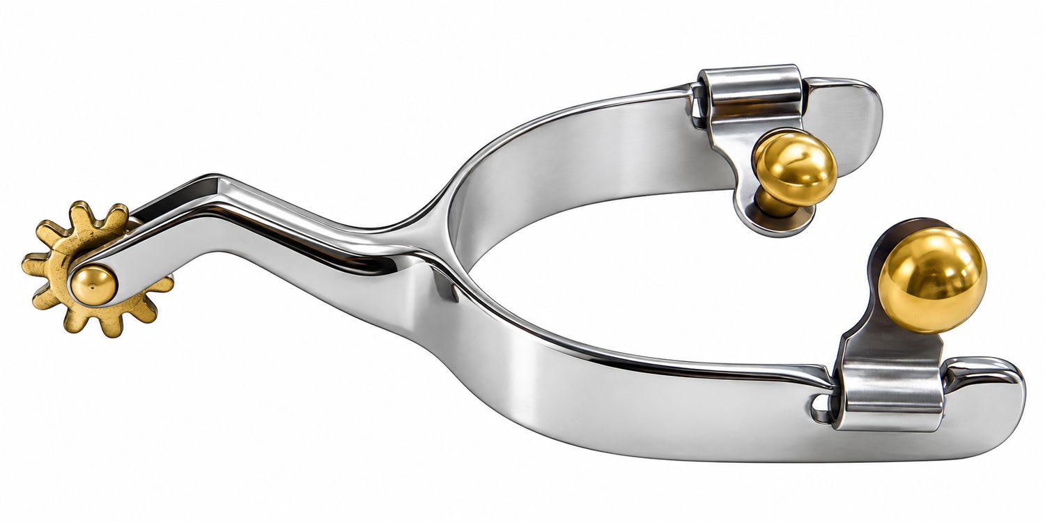 AHE Hilton Stainless Steel Lightweight Ladies Cutter Spurs 258-040 AHE Hilton Stainless Steel Lightweight Ladies Cutter Spurs 258-040
