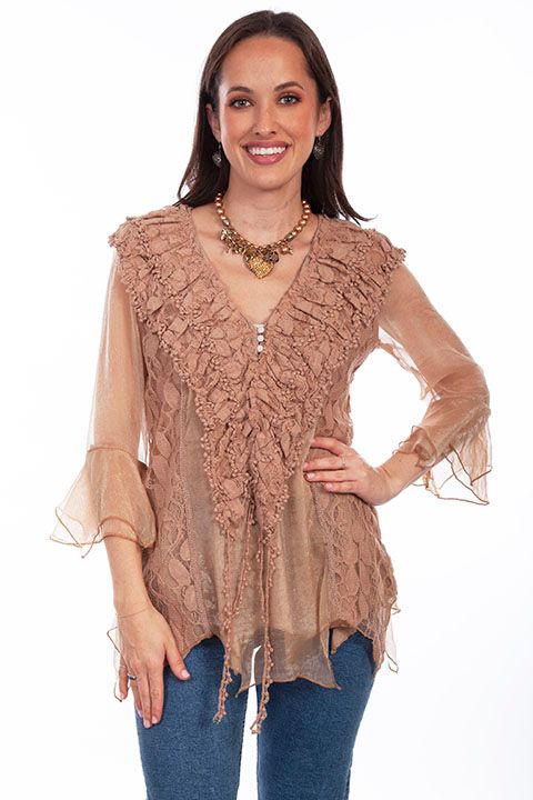 Skully Crochet Womens Shirt HC752