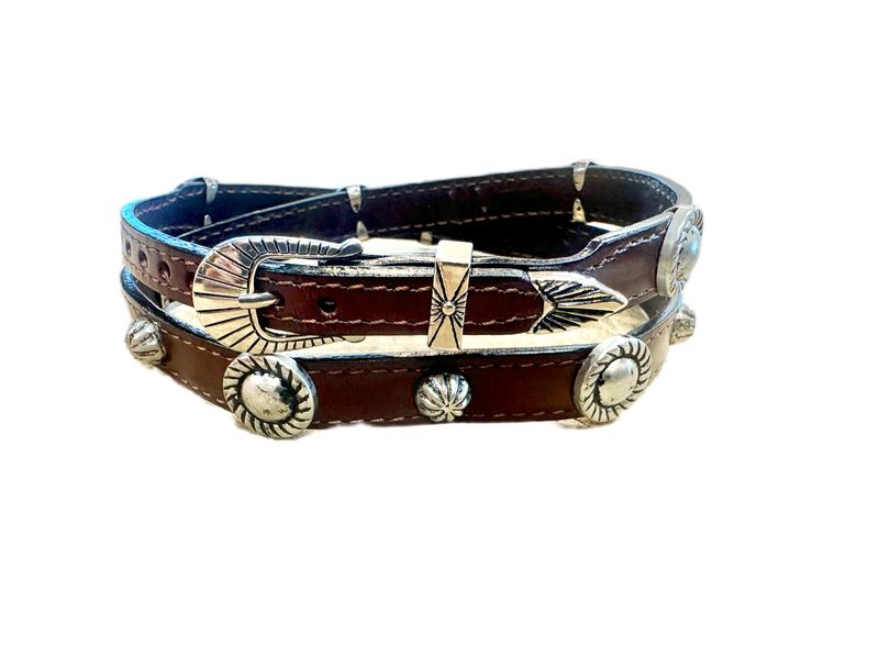 Austin Accent Leather Hatband W/Conchos