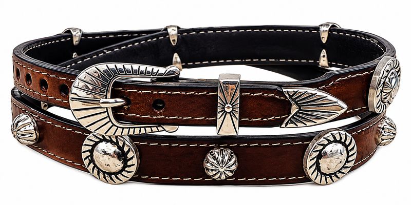 Austin Accent Leather Hatband W/Conchos