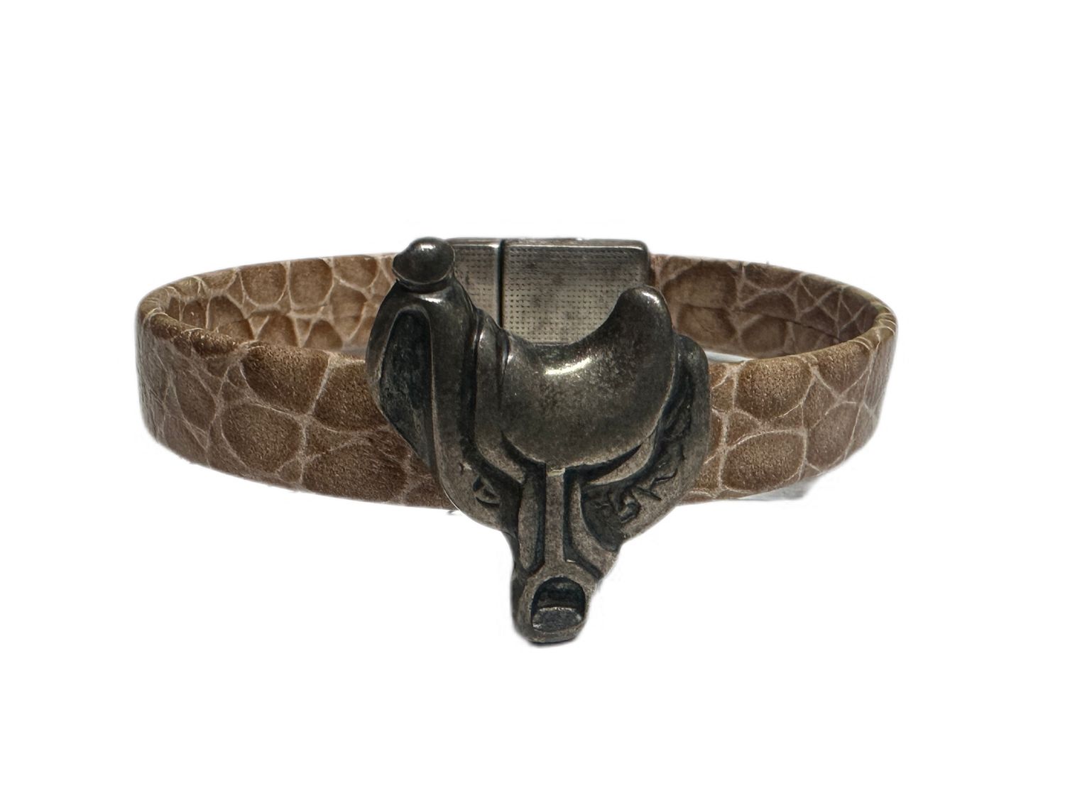 Handmade Leather Magnetic Bracelet
