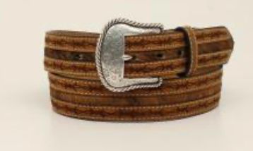 Nocona Mens Cow Hair W/Barbwire Belt N2410208, Belts - Men: 32