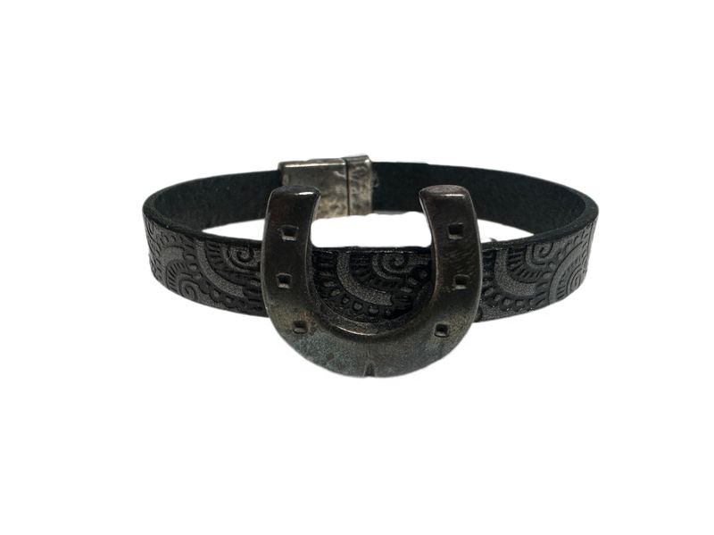 Handmade Leather Magnetic Bracelet