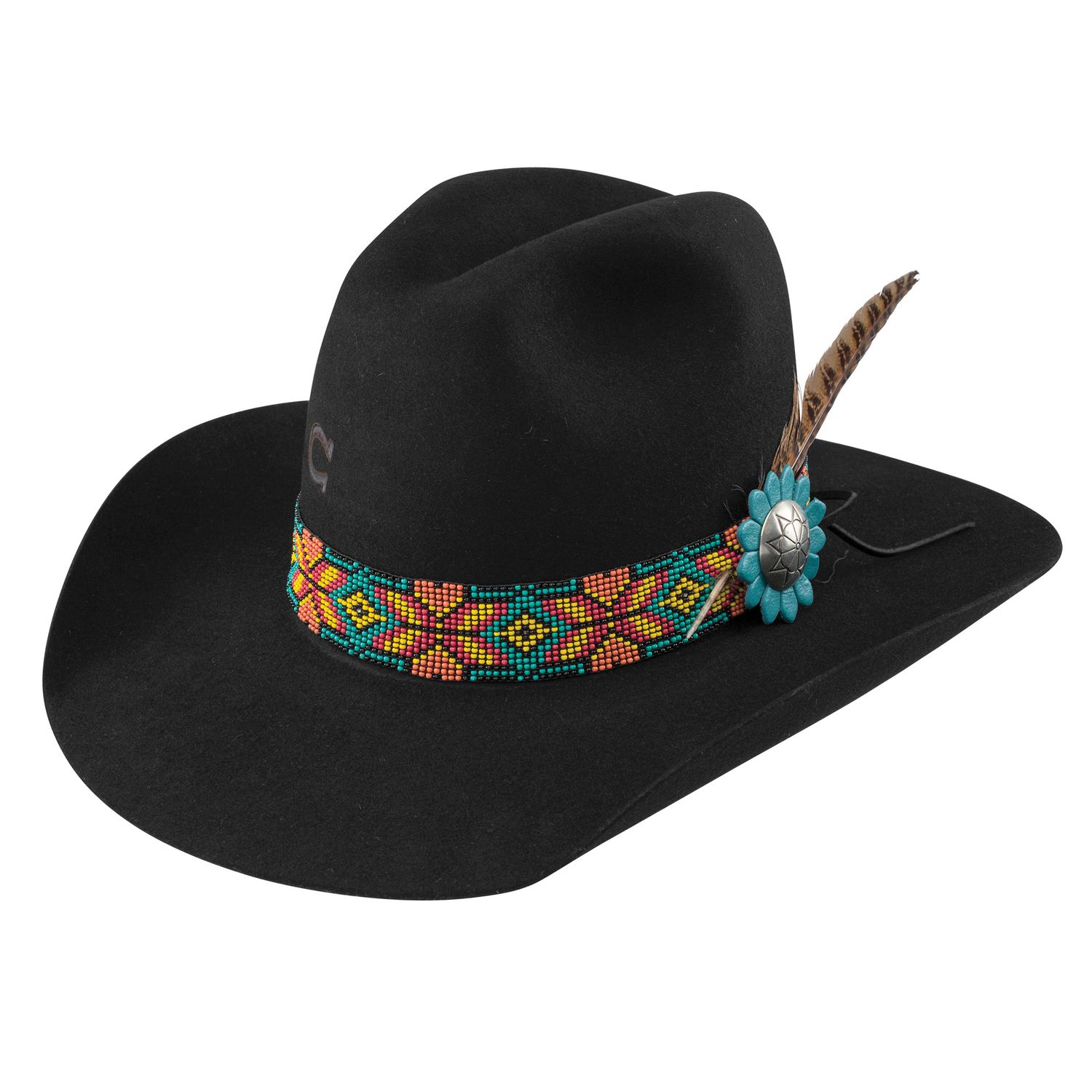 Charlie 1 Horse Gold Digger Felt Western Hat CFGDGR-213407, Hats Sml: Small