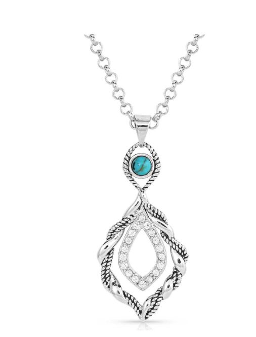 Montana Silver Twisted in Time Crystal Turquoise Necklace NC5637 Montana Silver Twisted in Time Crystal Turquoise Necklace NC5637