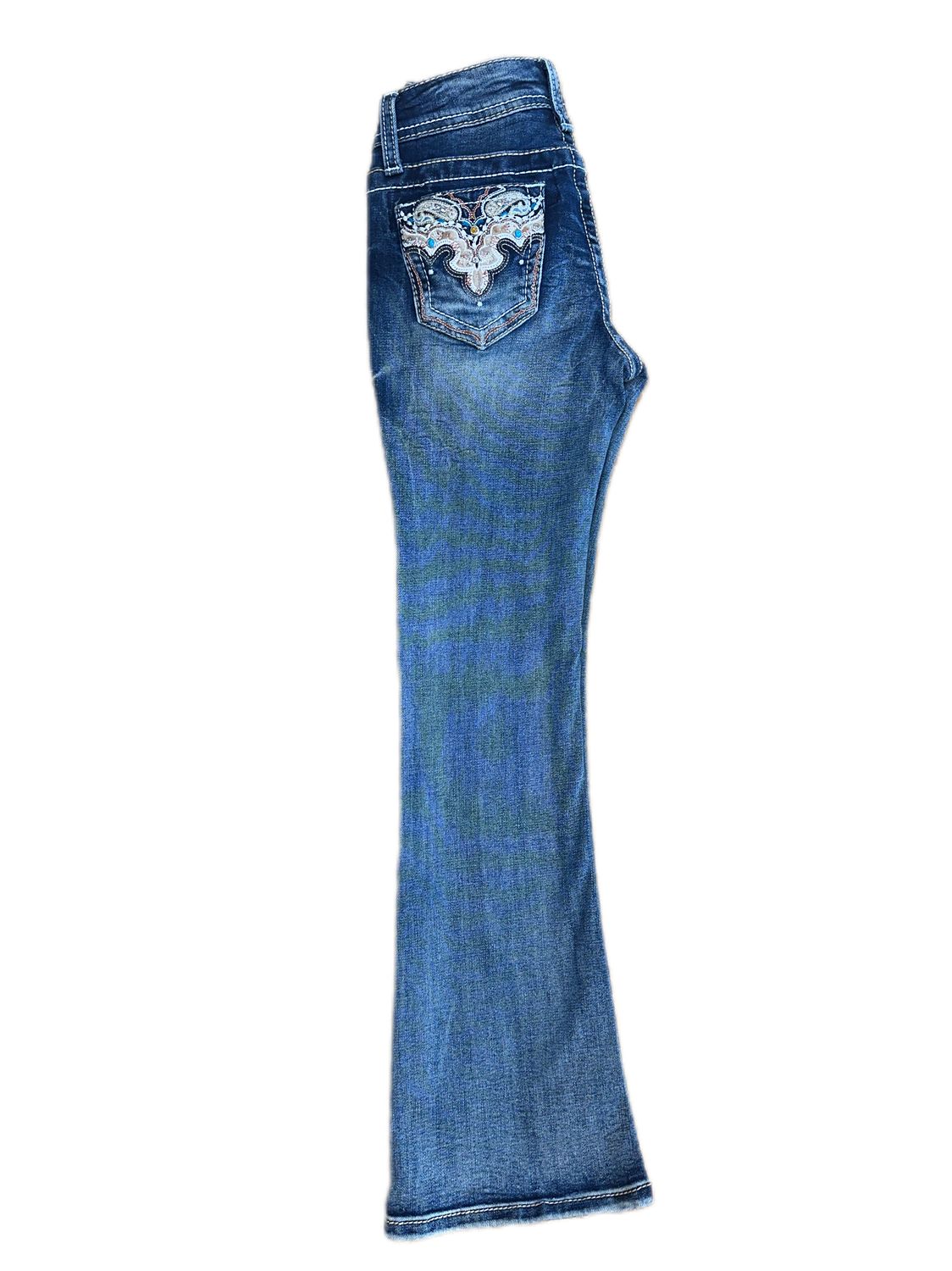 Grace In LA Girls Jean #GB51851, Kids Jeans: 7