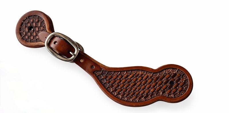 Wyoming Saddle Company Hand Tooled Spur Straps