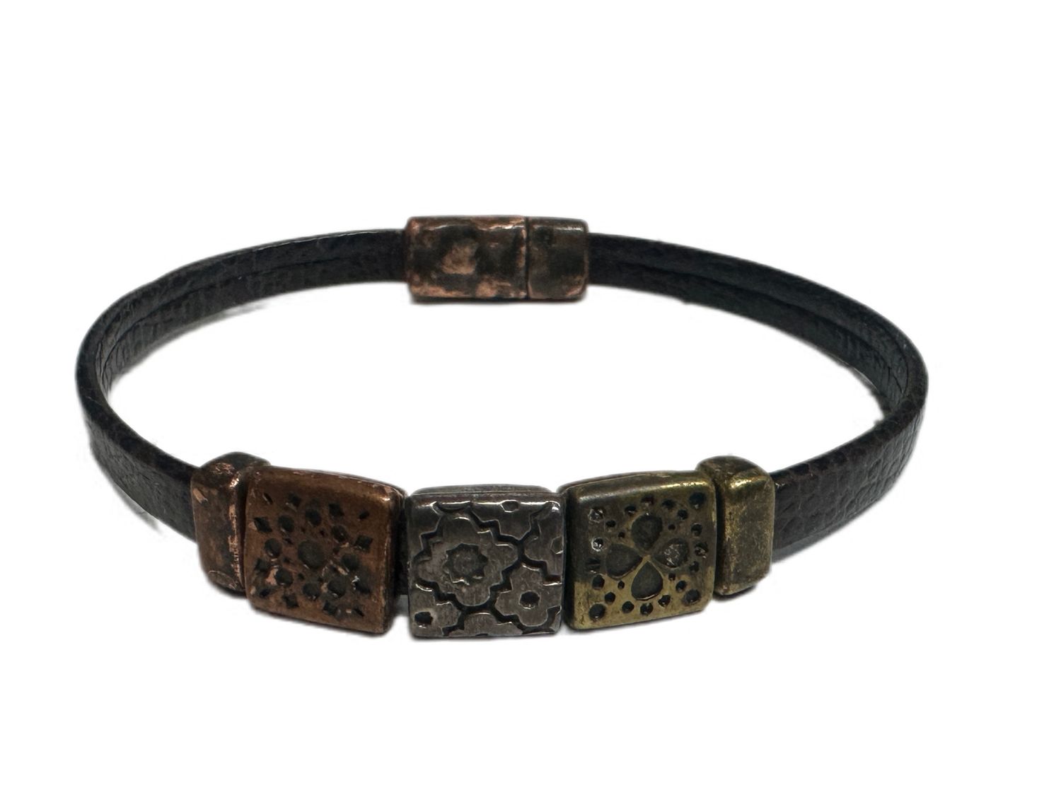 Handmade Leather Magnetic Bracelet