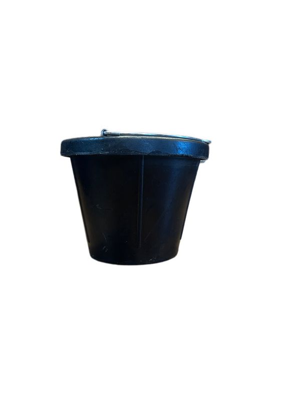 19 Quart Black Flat Back Rubber Bucket 244-271