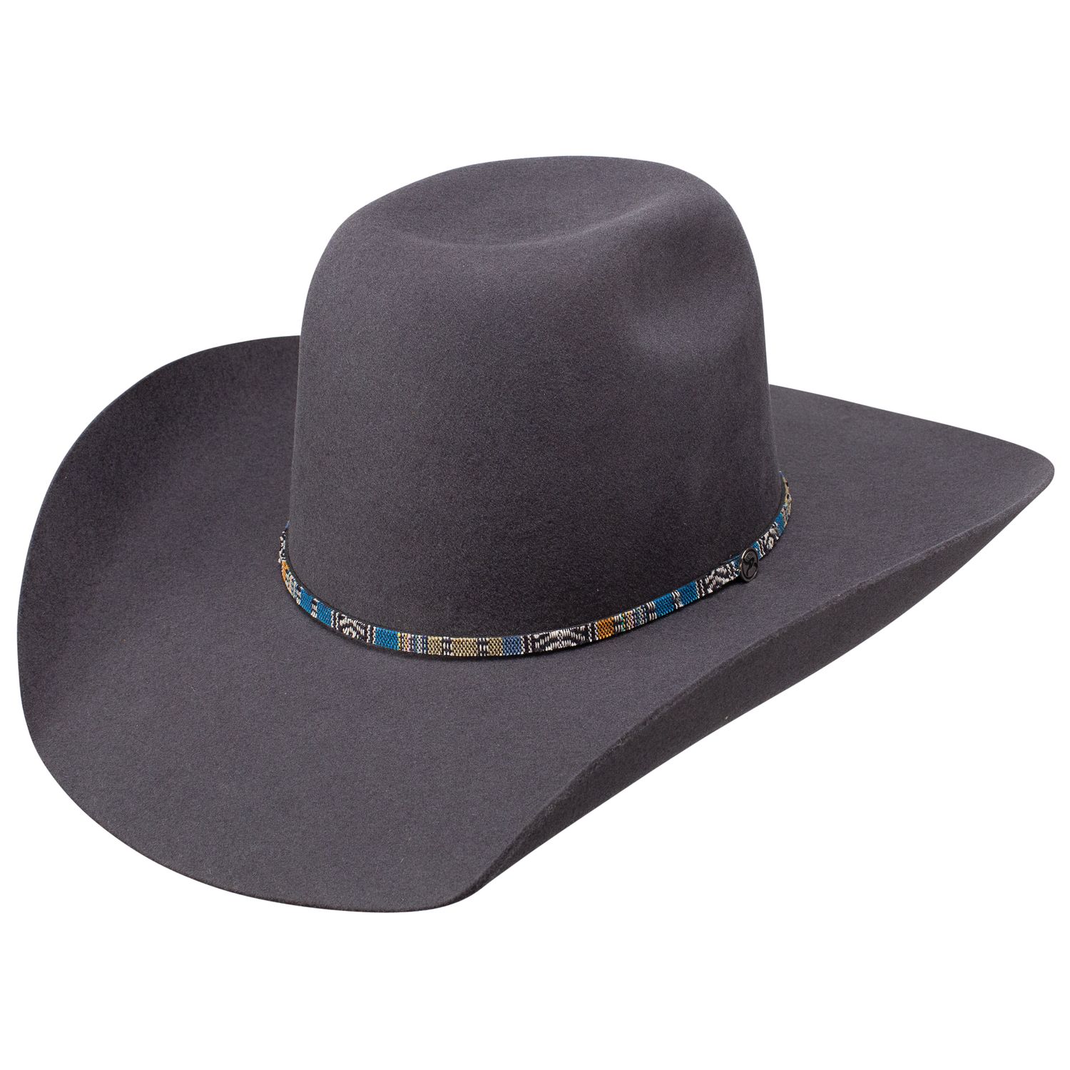 Resistol Hooey Silver Smoke Felt Hat RWSLSM-90425366, Hats Fitted: 6 3\4