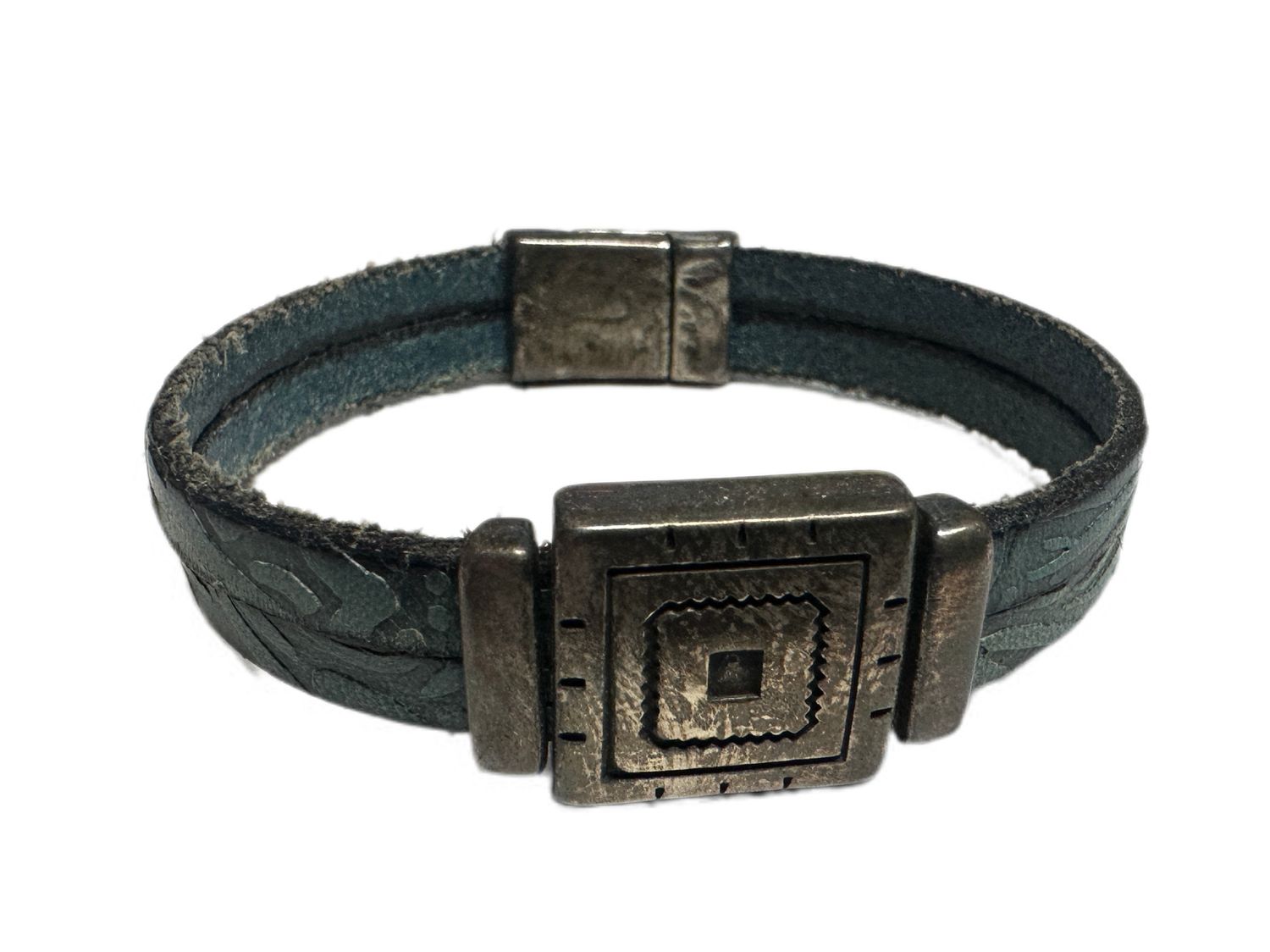 Handmade Leather Magnetic Bracelet