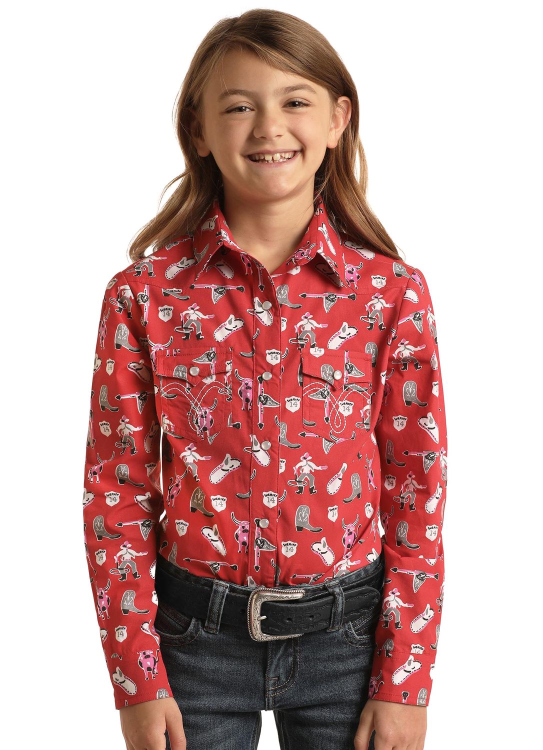 Rock & Roll Girls Snap C6S3494, Kids Shirts: X Small