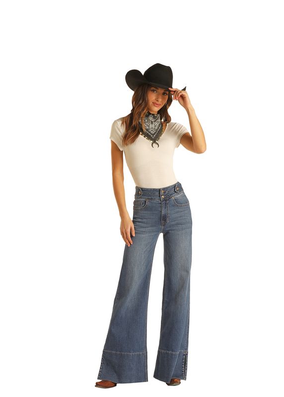 Rock & Roll Denim Palazzo Flare WHF2693