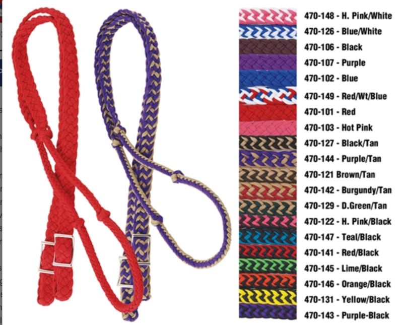 AHE Braided Poly Barrel Reins
