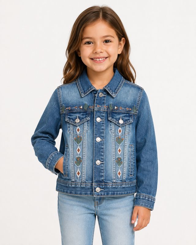 Grace In LA Denim Jacket Girls