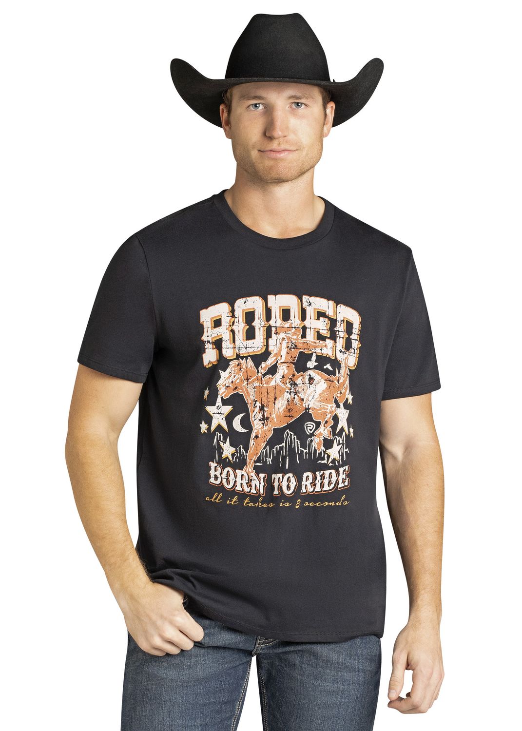 Panhandle Bronc Rider Graphic Tee BU21T07441, Womens Shirts: XS