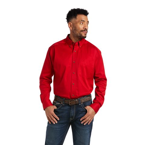 Ariat Solid Twill Classic Fit Shirt Holly Berry 10038012, XS-5X: XS