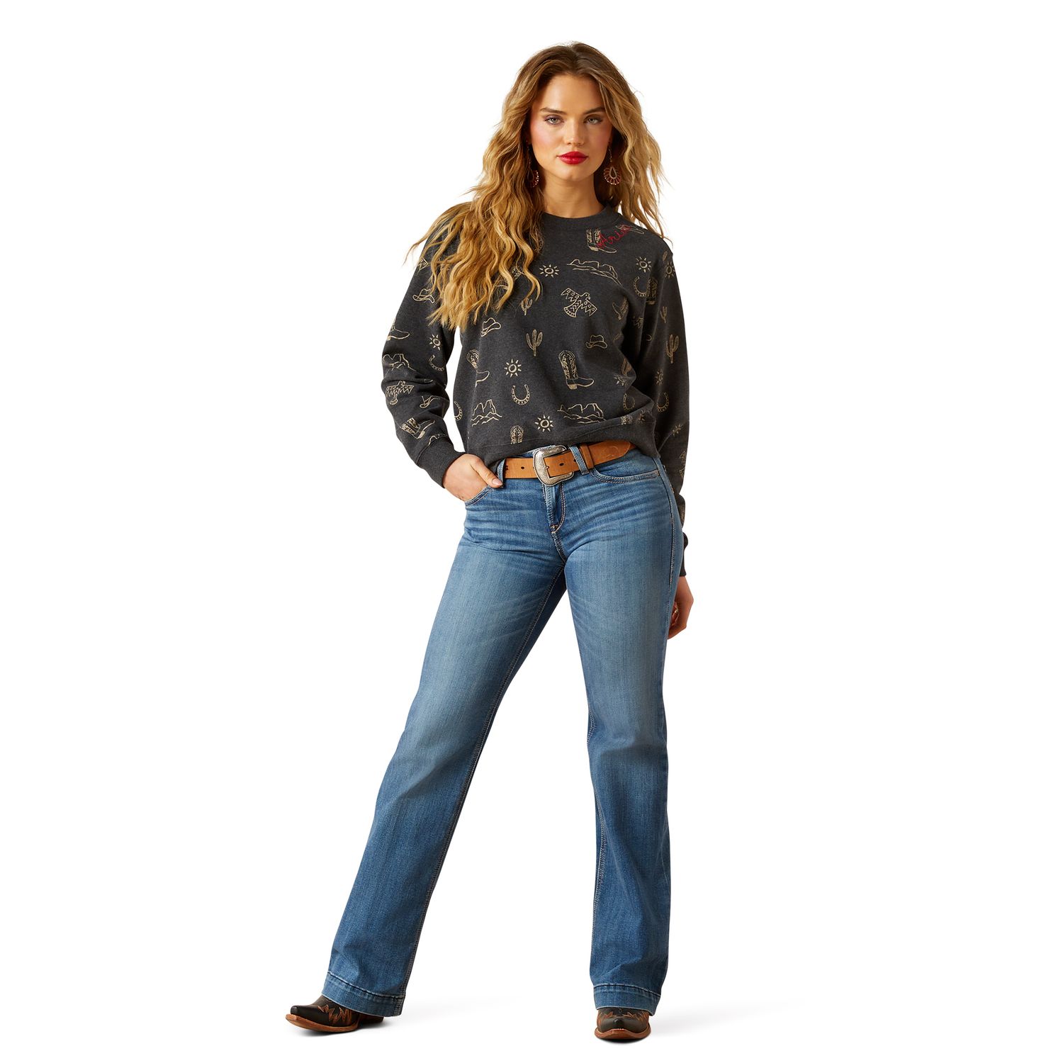 Ariat Essential Crew Sweatshirt 10062737 Ariat Essential Crew Sweatshirt 10062737, XS-5X: XS