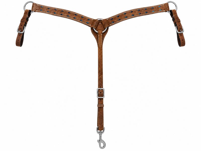 Royal King Mini Medina Turquoise Buckstitch  Breast Collar