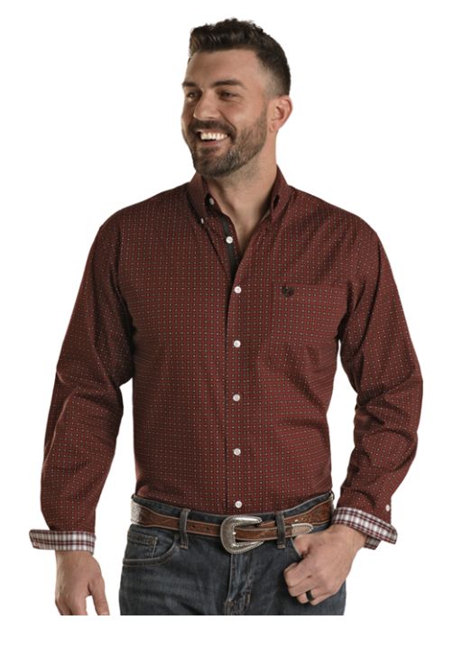 Panhandle Mens Roughstock Long Sleeve Shirt RMB2S02205, XS-5X: XS