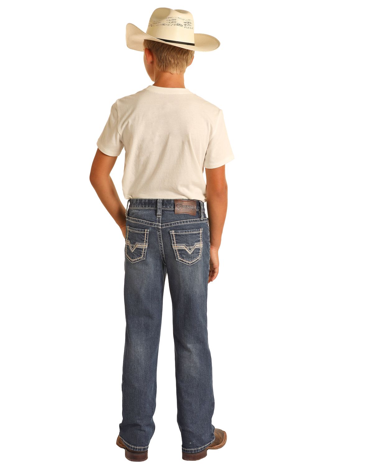 Rock & Roll Denim Boys Raised Denim Boot Cut RRBD0BR1GZ, Kids Jeans: 4