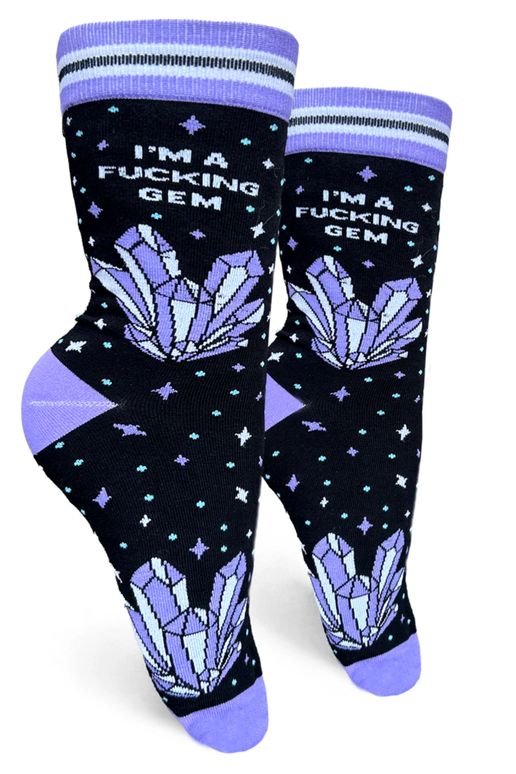 Adult Novelty Crew Socks I'm A Fucking Gem Adult Novelty Crew Socks I'm A Fucking Gem