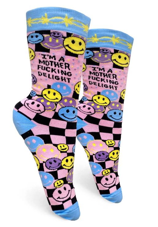 Adult Novelty Crew Socks Mother Fucking Delight