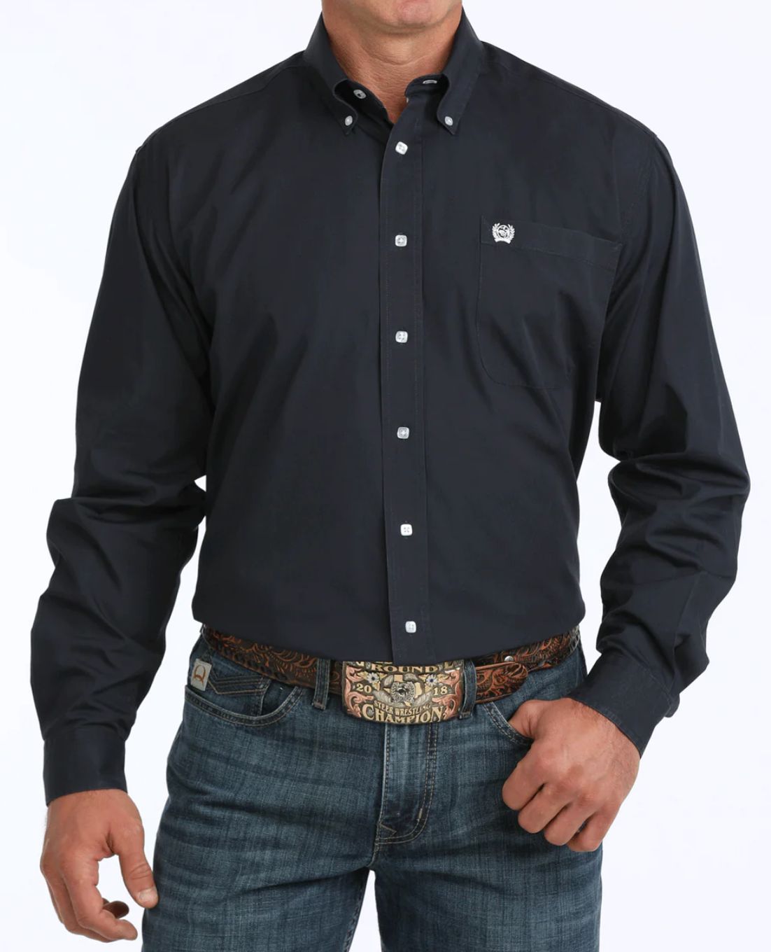 Cinch Men's Soild Classic Fit Button-Down Western Shirt MTW1104667, XS-5X: XS