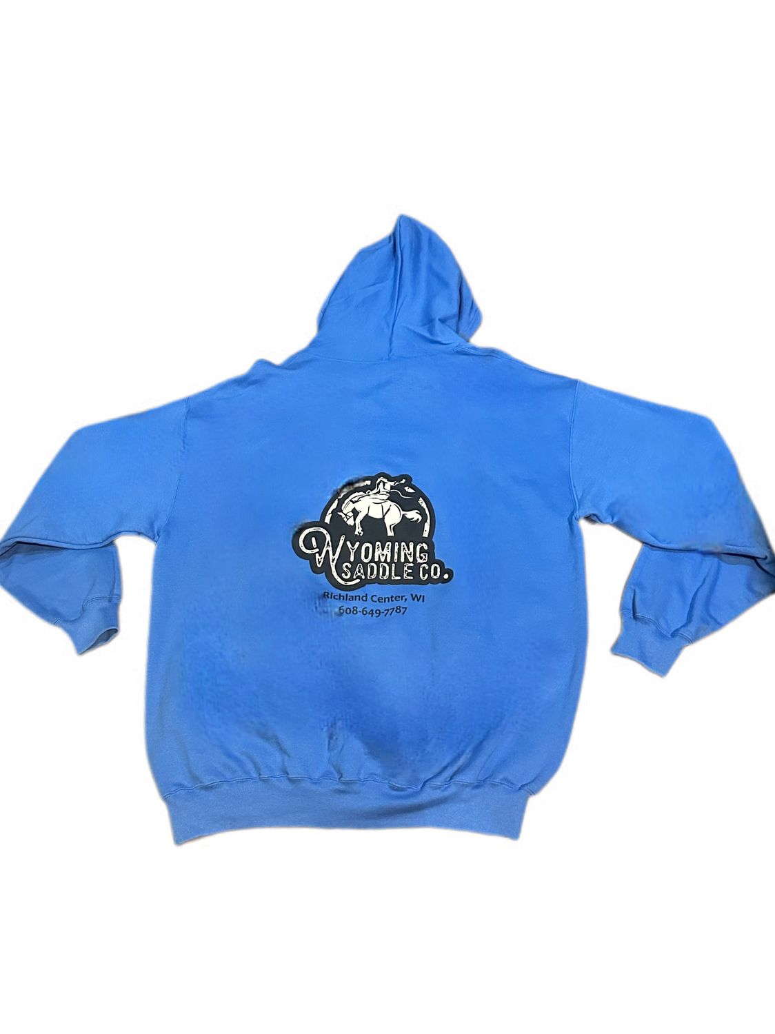 Wyoming Saddle Company Royal Blue Zipper Hoodie, Womens Shirts: M