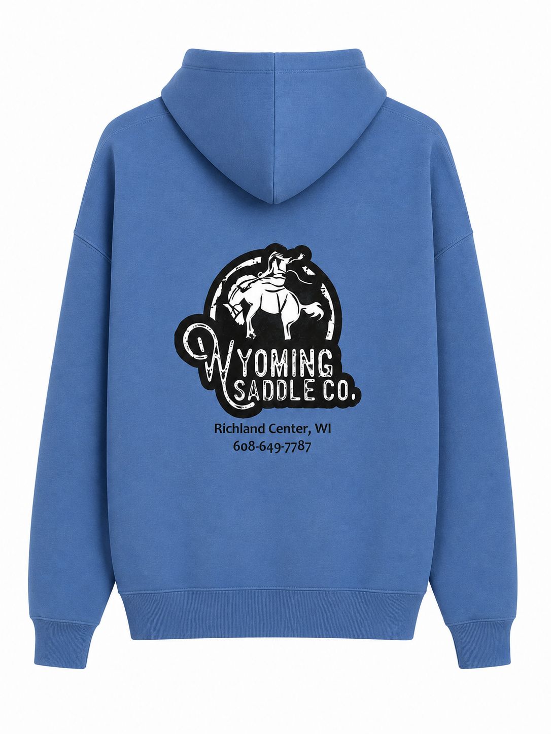 Wyoming Saddle Company Royal Blue Zipper Hoodie, Womens Shirts: M