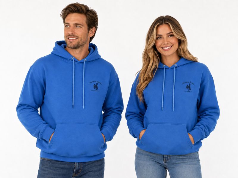 Wyoming Saddle Company Royal Blue Zipper Hoodie