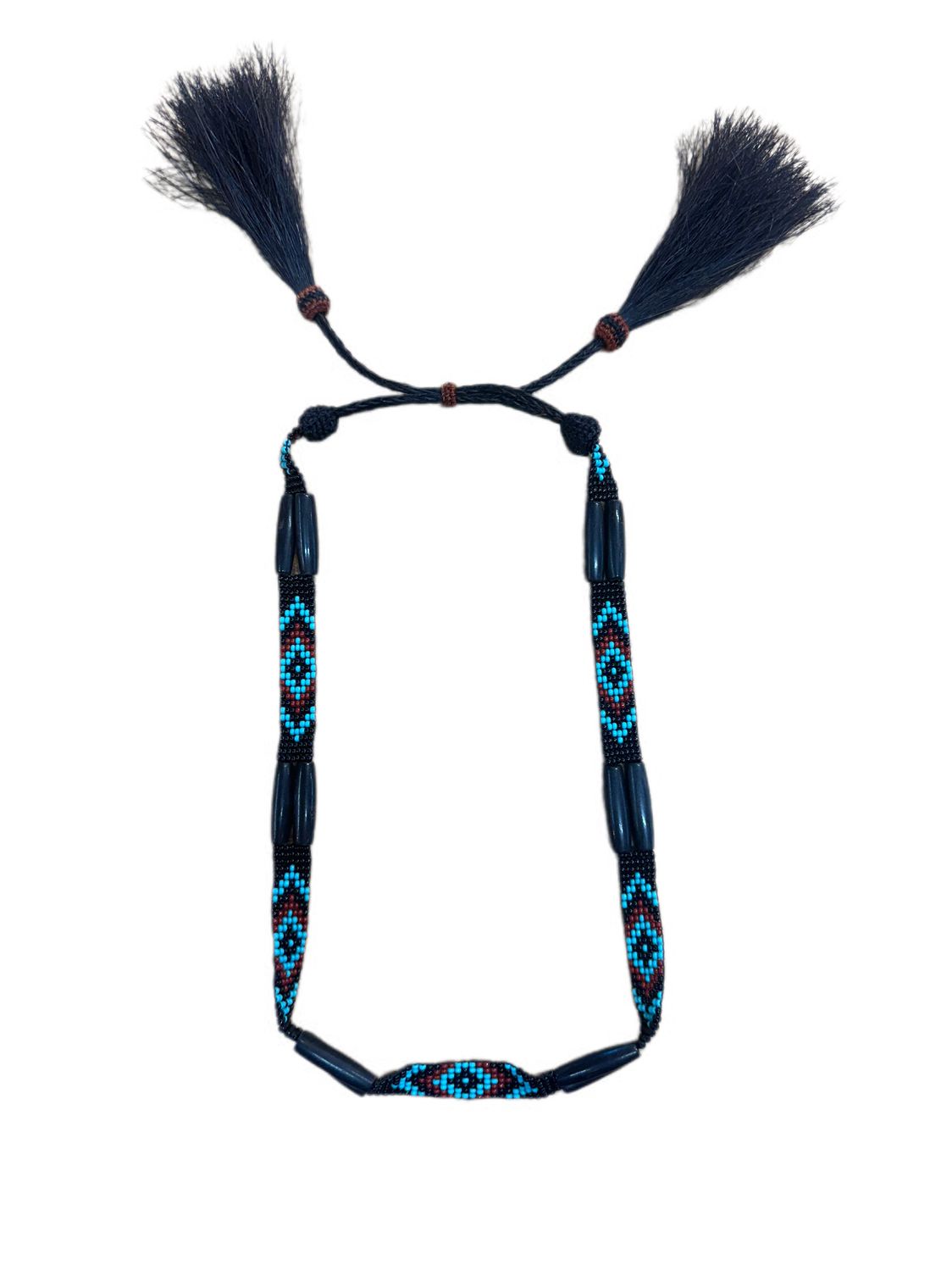 Austin Accents Beaded With Bone Hat Band BS12BO