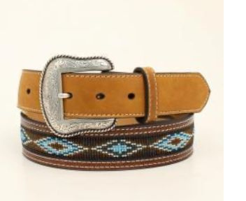 Nacona Mens Beaded Belt N2413644, Belts - Men: 30