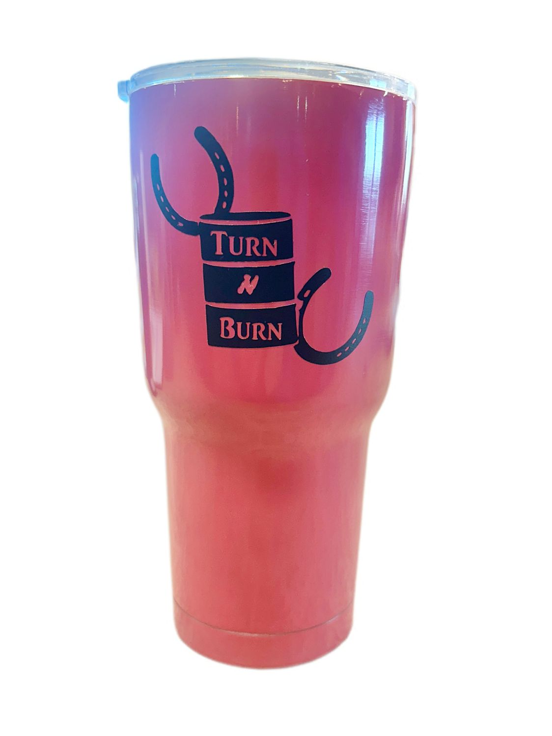 Turn And Burn Pink/Black Stainless Steel Tumbler C201
