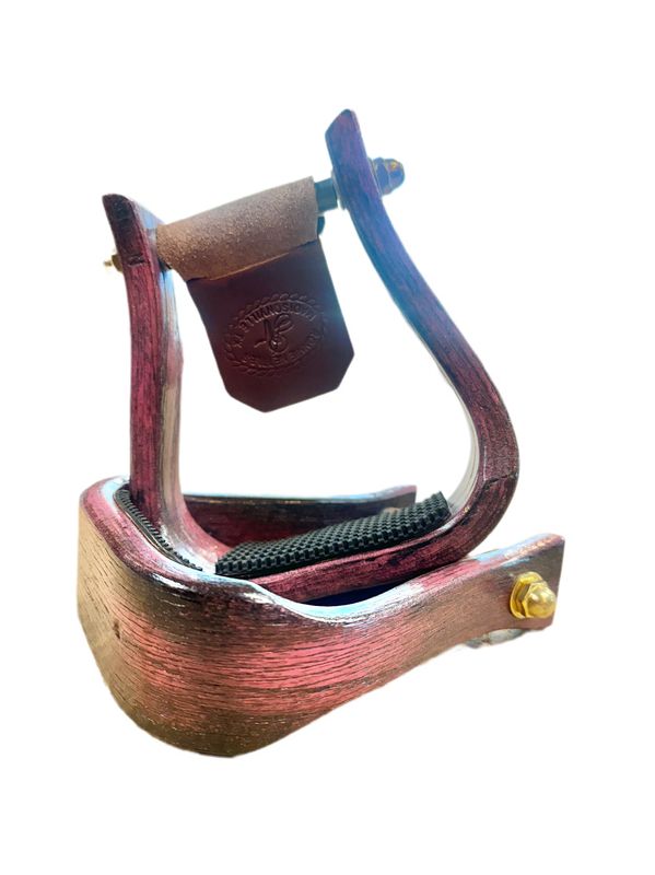 Nettles Barrel Racer Pink Over Black Gripper Stirrups