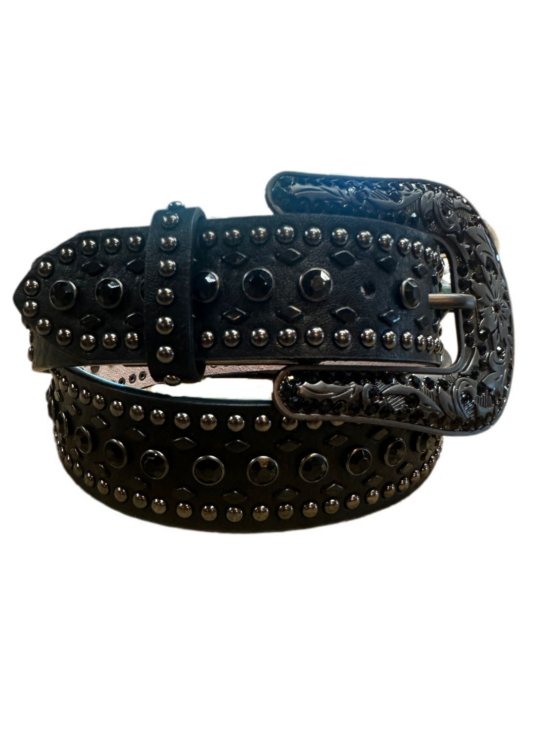 Nocona Women's Black Leather Belt N3410201, Belts - Women: Small