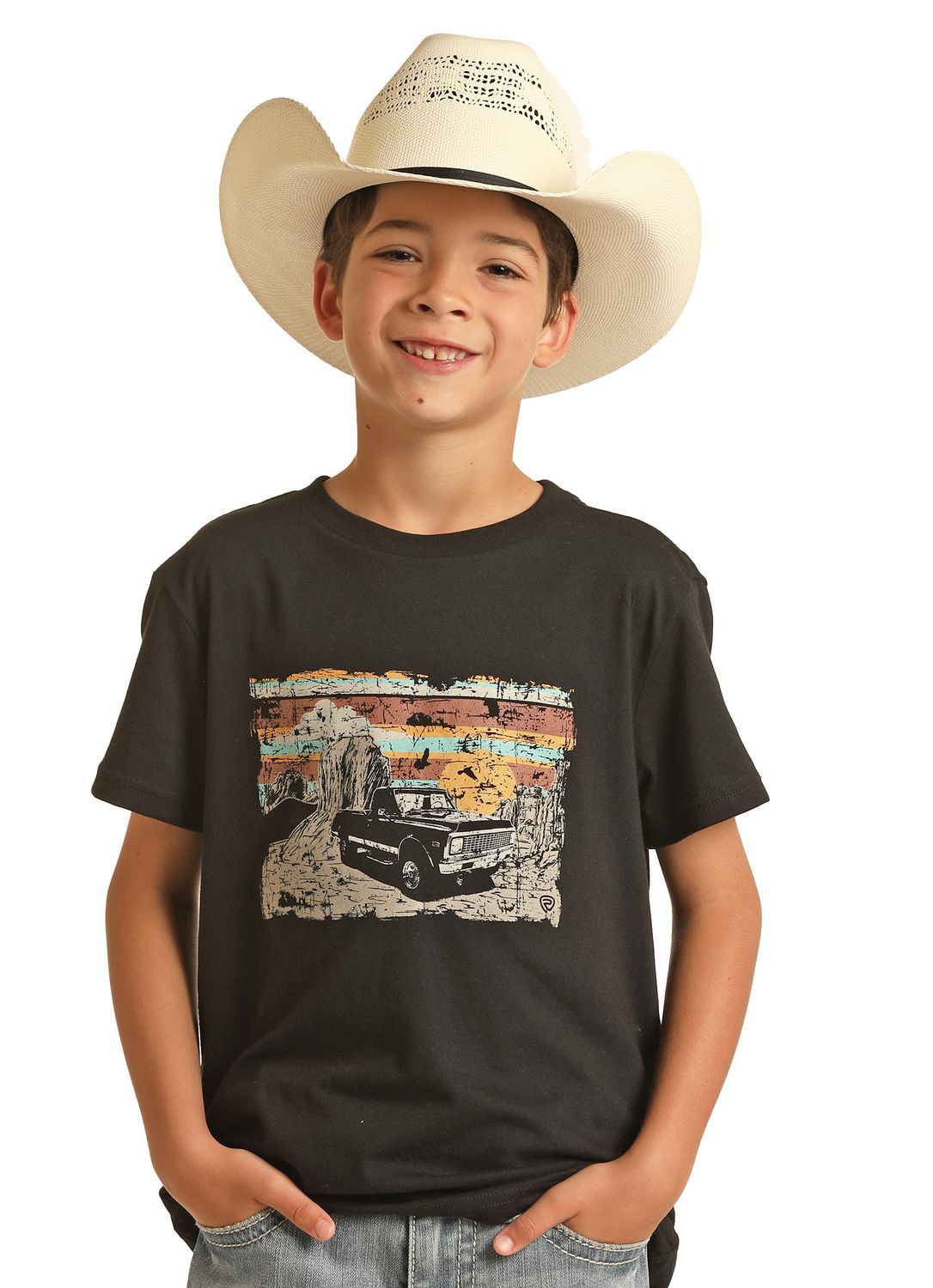 Rock & Roll Denim Boys Graphic Tee RRBT21R12L, Kids Shirts: X Small