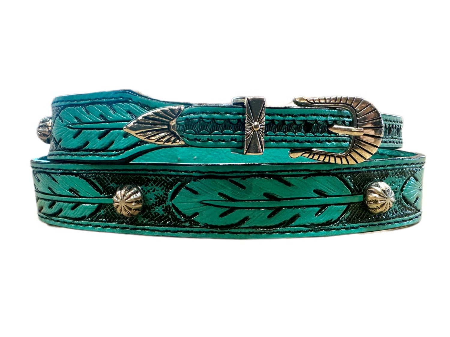 Austin Accent Leather Feather Design Hatband LC-69F