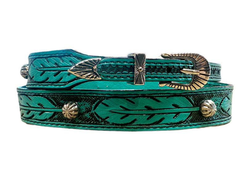 Austin Accent Leather Feather Design Hatband LC-69F