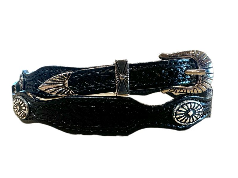 Austin Accent Leather Oval Concho Hatband LC-65