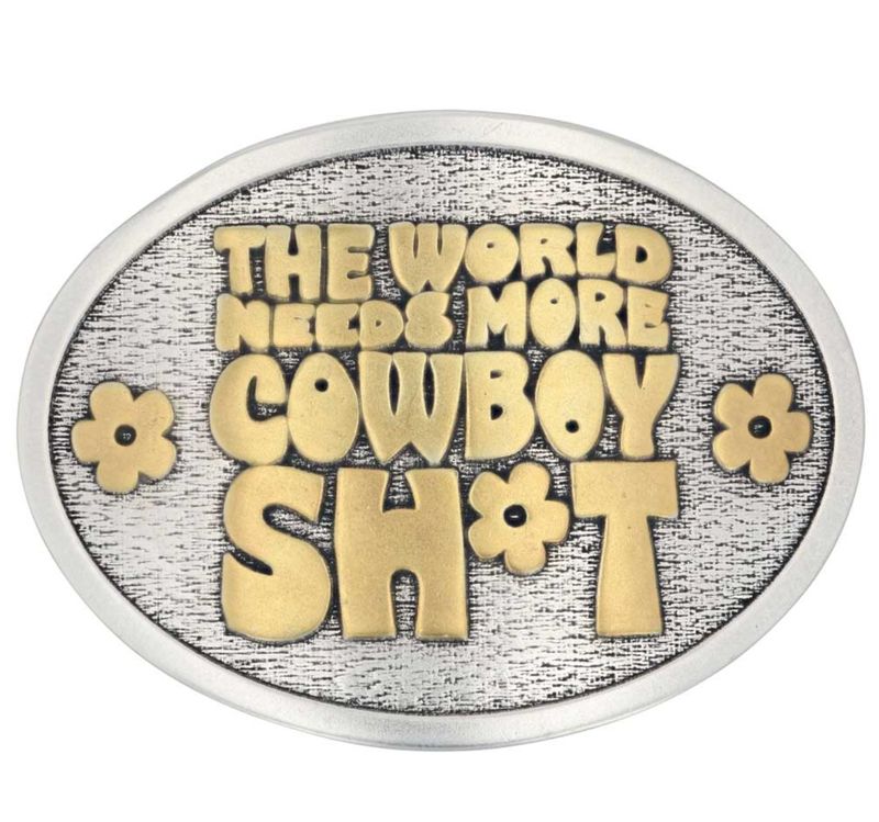 Montana Silver Cowboy Shit Buckle A924CST