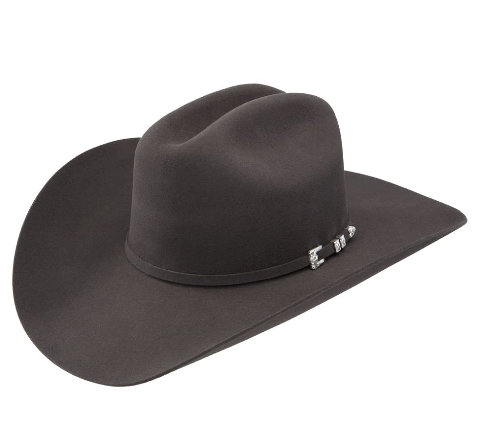 Resistol 6X Logan George Strait  Charcoal Felt Cowboy Hat RFLGAN-52422566, Hats Fitted: 6 7\8