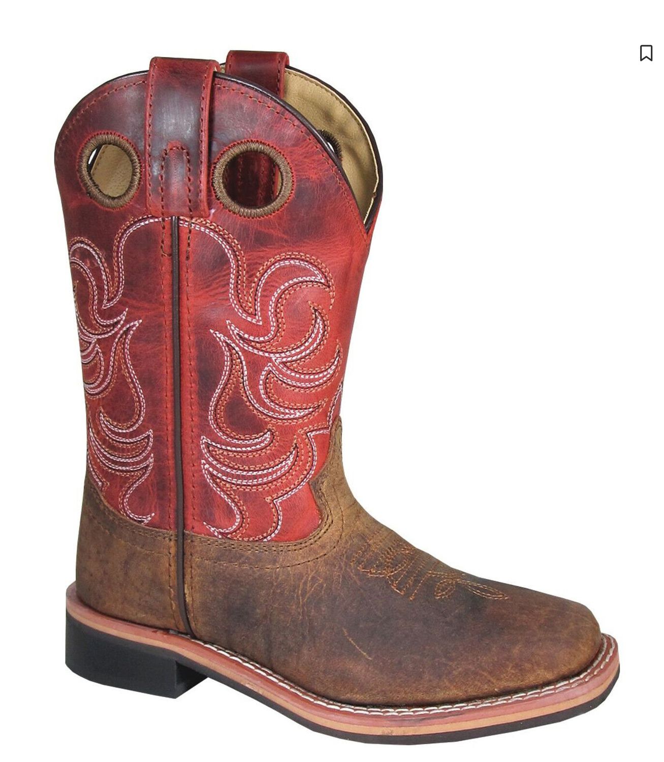 Smoky Mountain Jesse Square Toe Western Boots 3919Y, Boots - Kids: 8.5 C