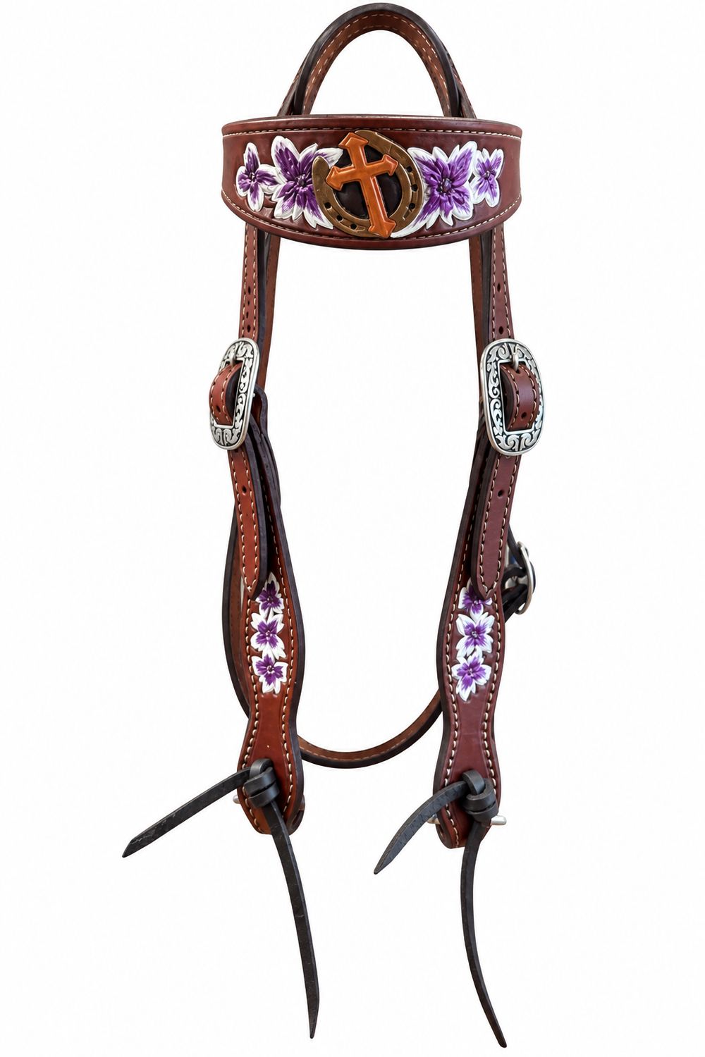 Wyoming Saddle Company Custom Hand Carved Headstall Wyoming Saddle Company Custom Hand Carved Headstall