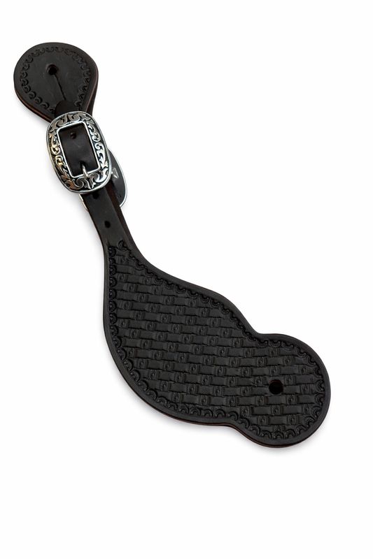 Wyoming Saddle Company Tooled Spur Straps