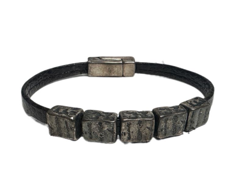 Handmade Leather Magnetic Bracelet